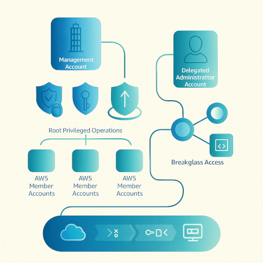 article image representing centralised root access management in aws organizations: reducing risk and operational overhead